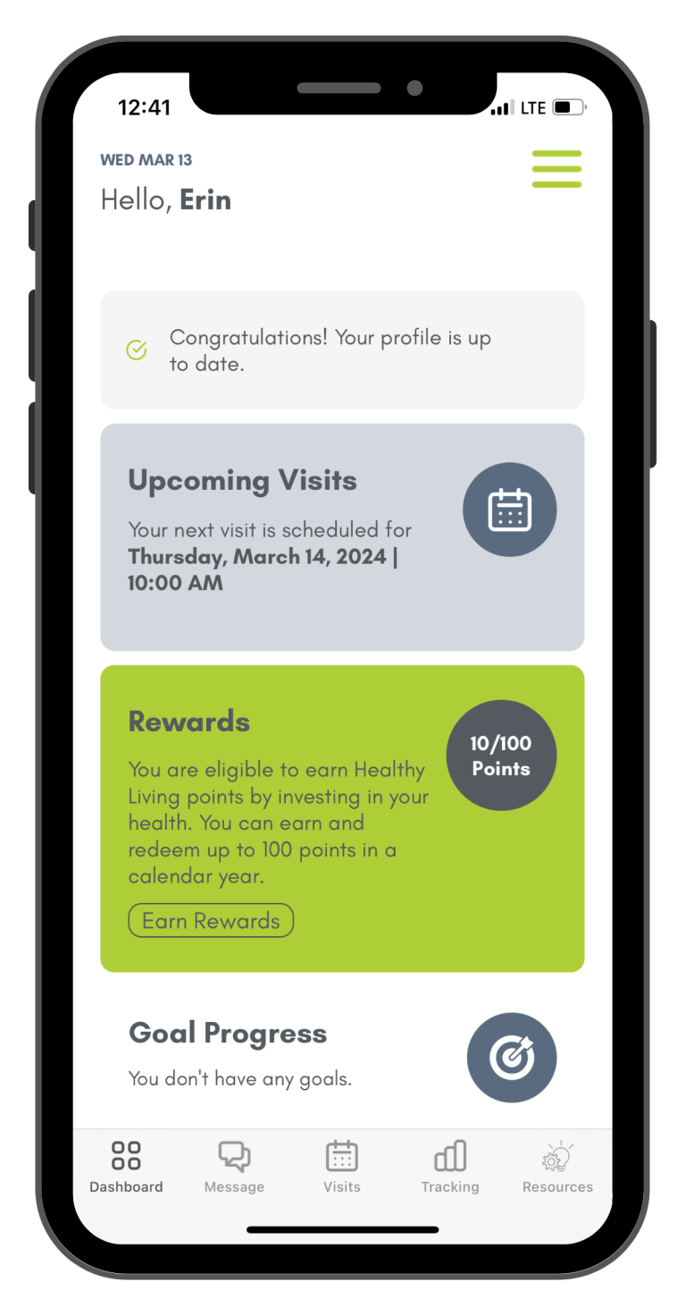 HUSK Nutrition App to schedule an appointment with registered dietitian