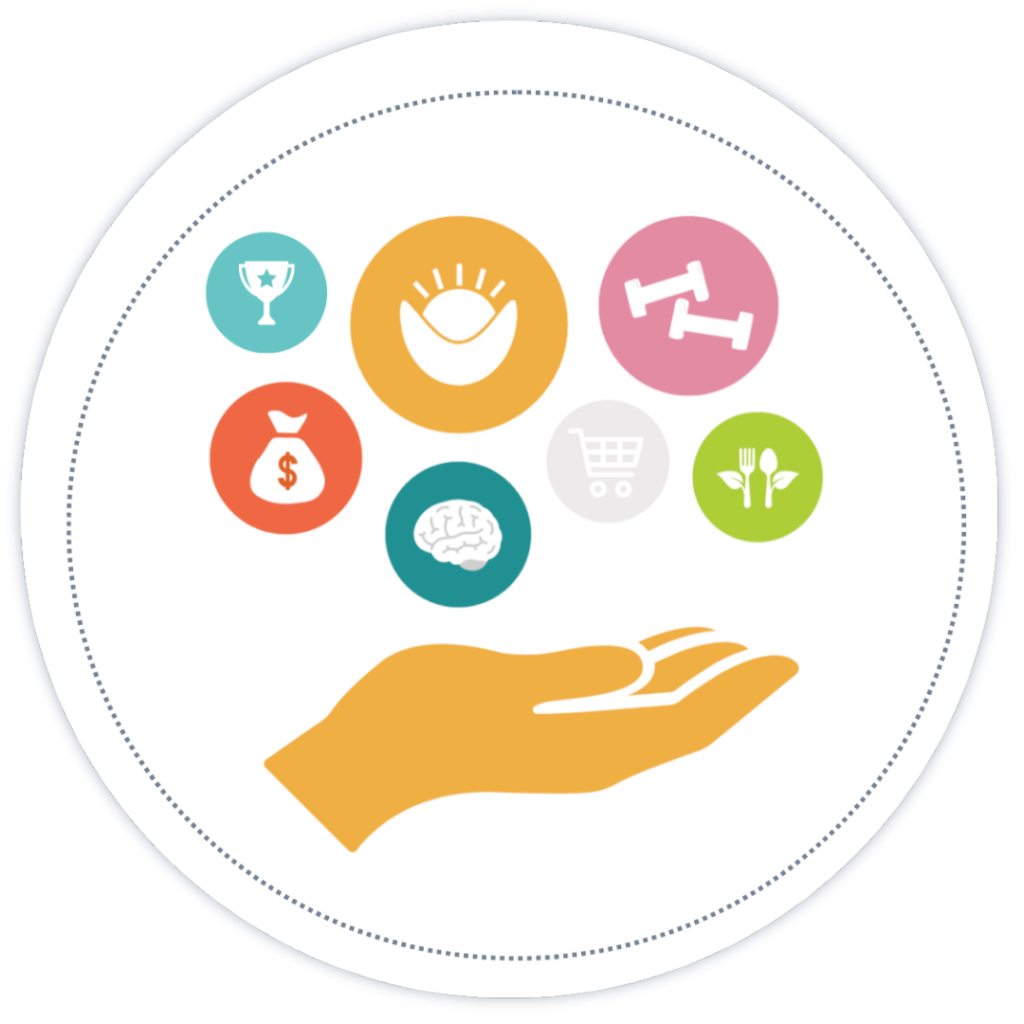 hand illustration with husk logos