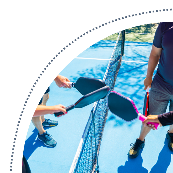 Photo showing pickleball players