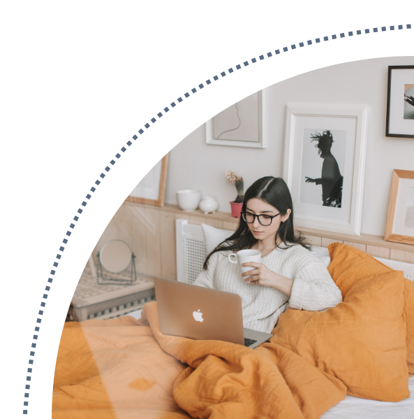 Woman doing teletherapy