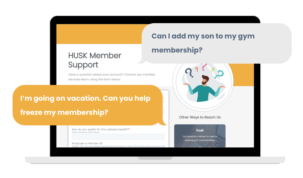 HUSK Marketplace support screenshot