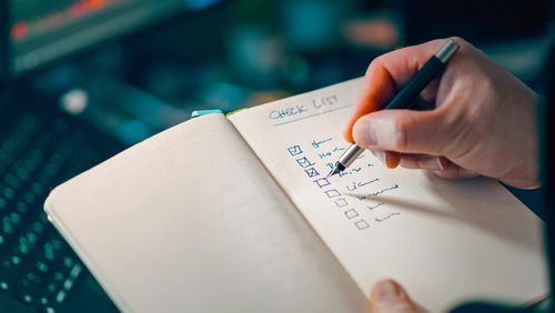 crossing off checklist