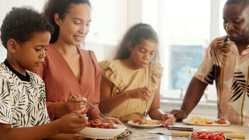 family eating