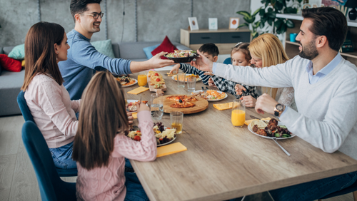 family eating