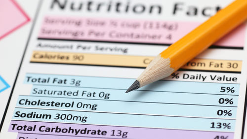nutrition label