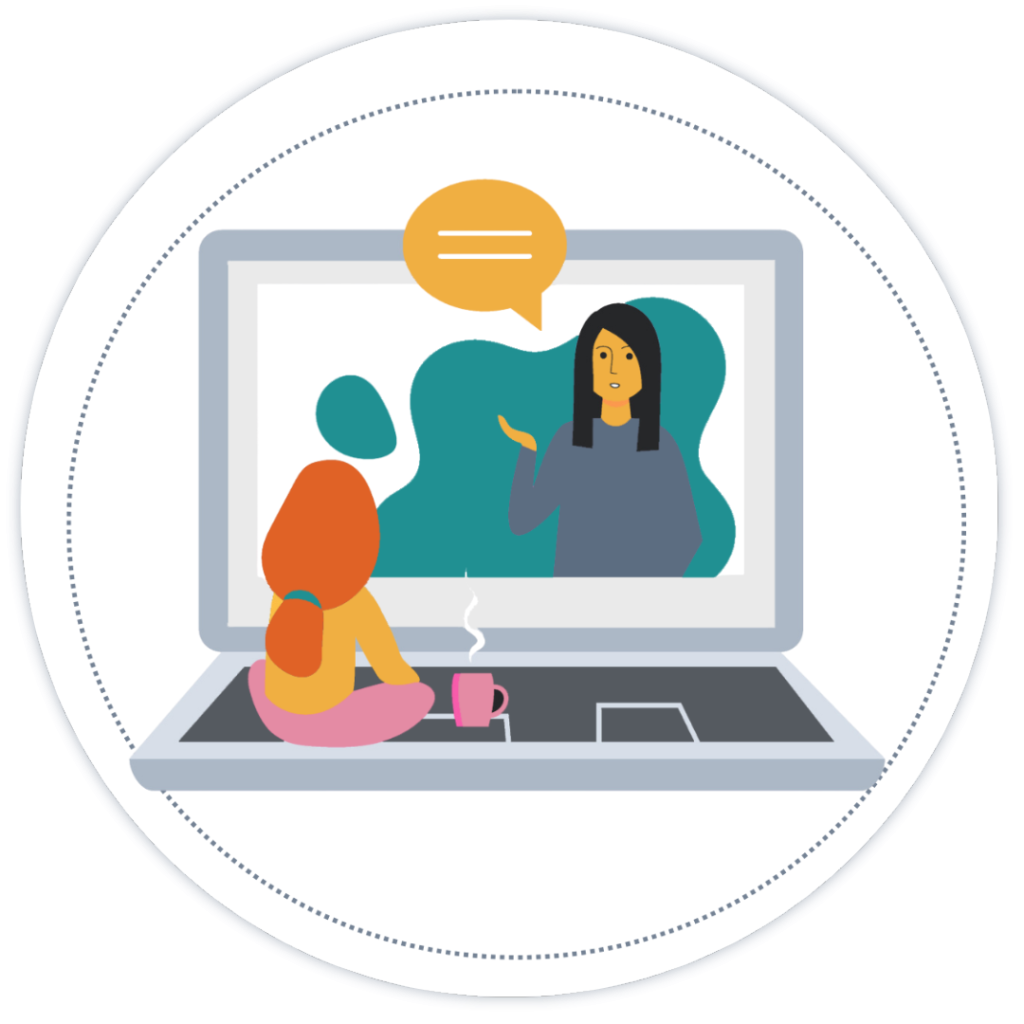 virtual mental health support illustration